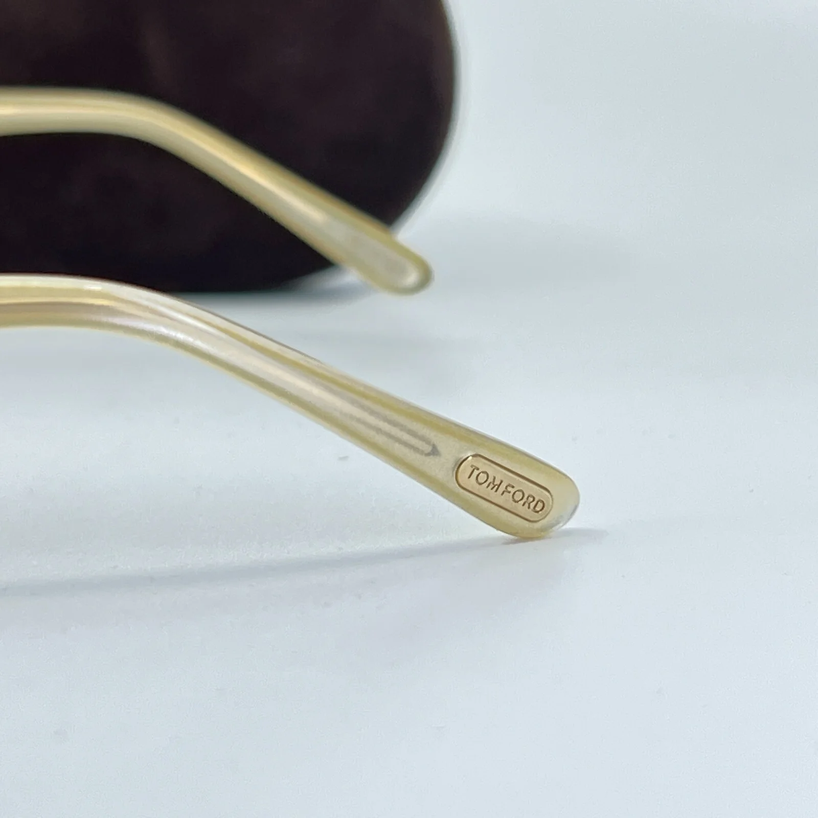Tom Ford TF5076 467 Tan gold Oval Full Rim Plastic Eyeglasses Frame 53-16 135 mm 4