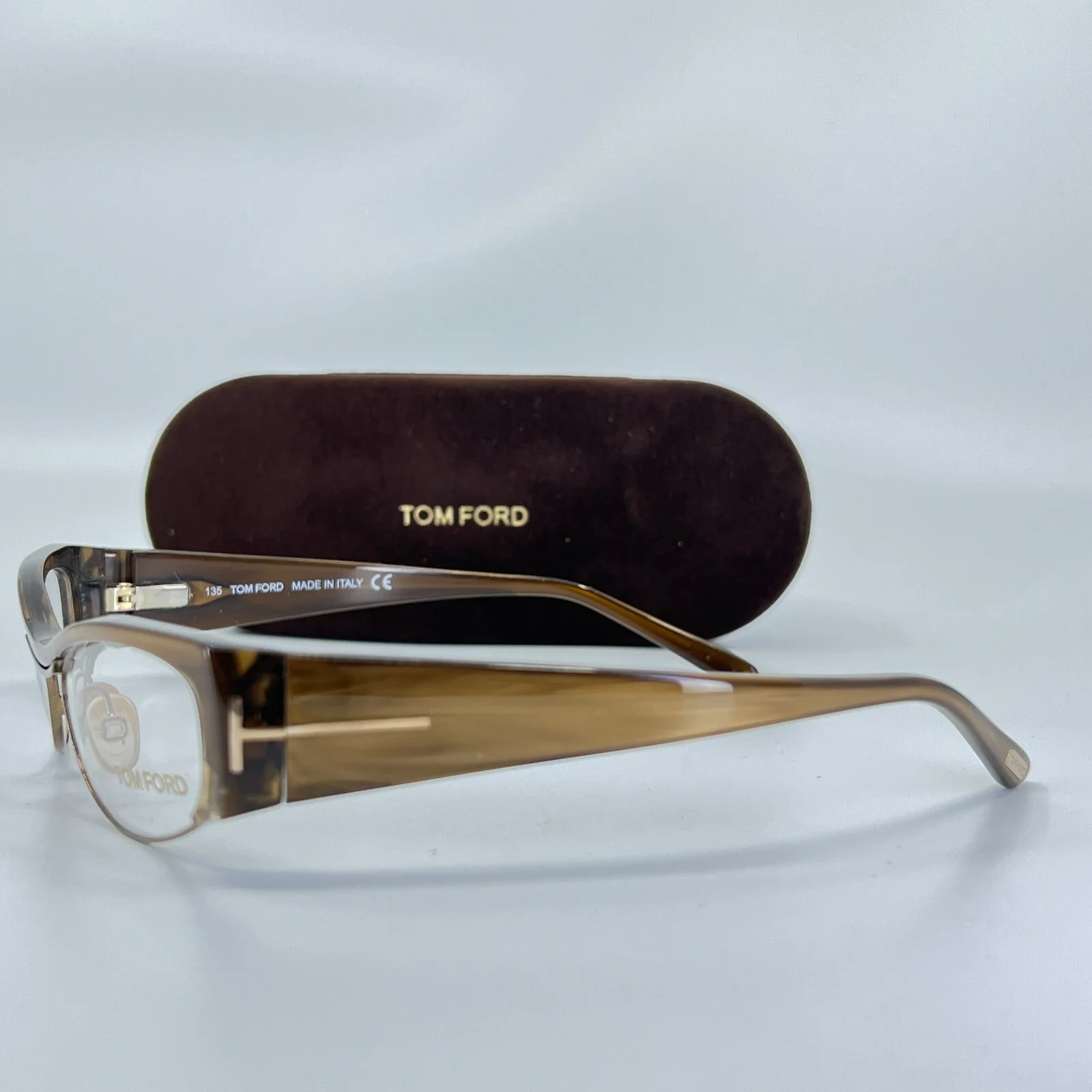 Tom Ford TF5076 U61 Brown Oval Full Rim Plastic Eyeglasses Frame 51-16 135 mm 2