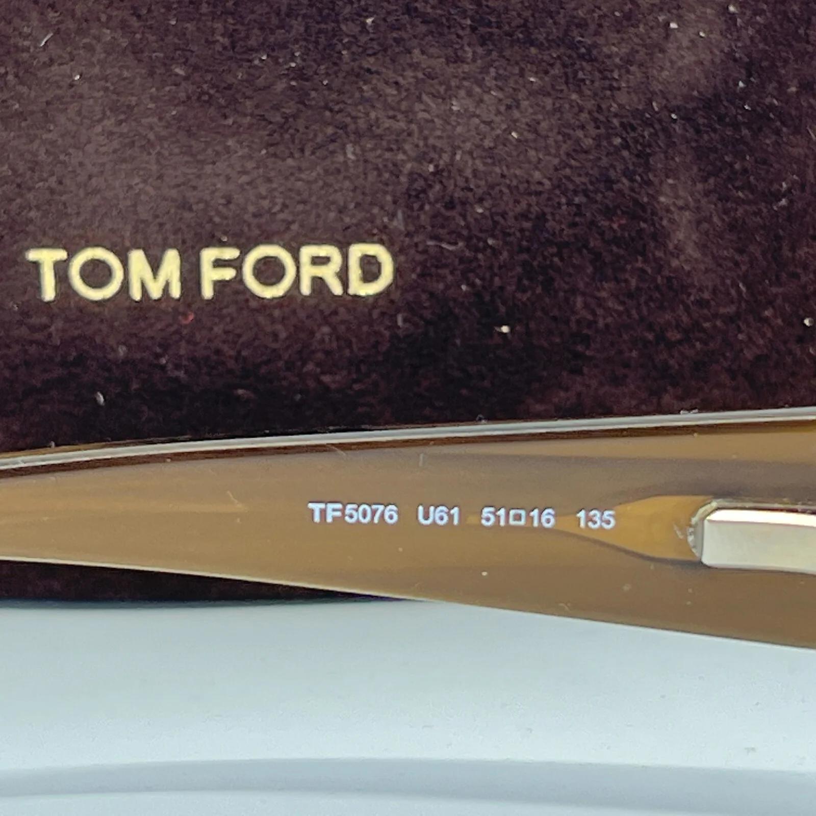 Tom Ford TF5076 U61 Brown Oval Full Rim Plastic Eyeglasses Frame 51-16 135 mm 4