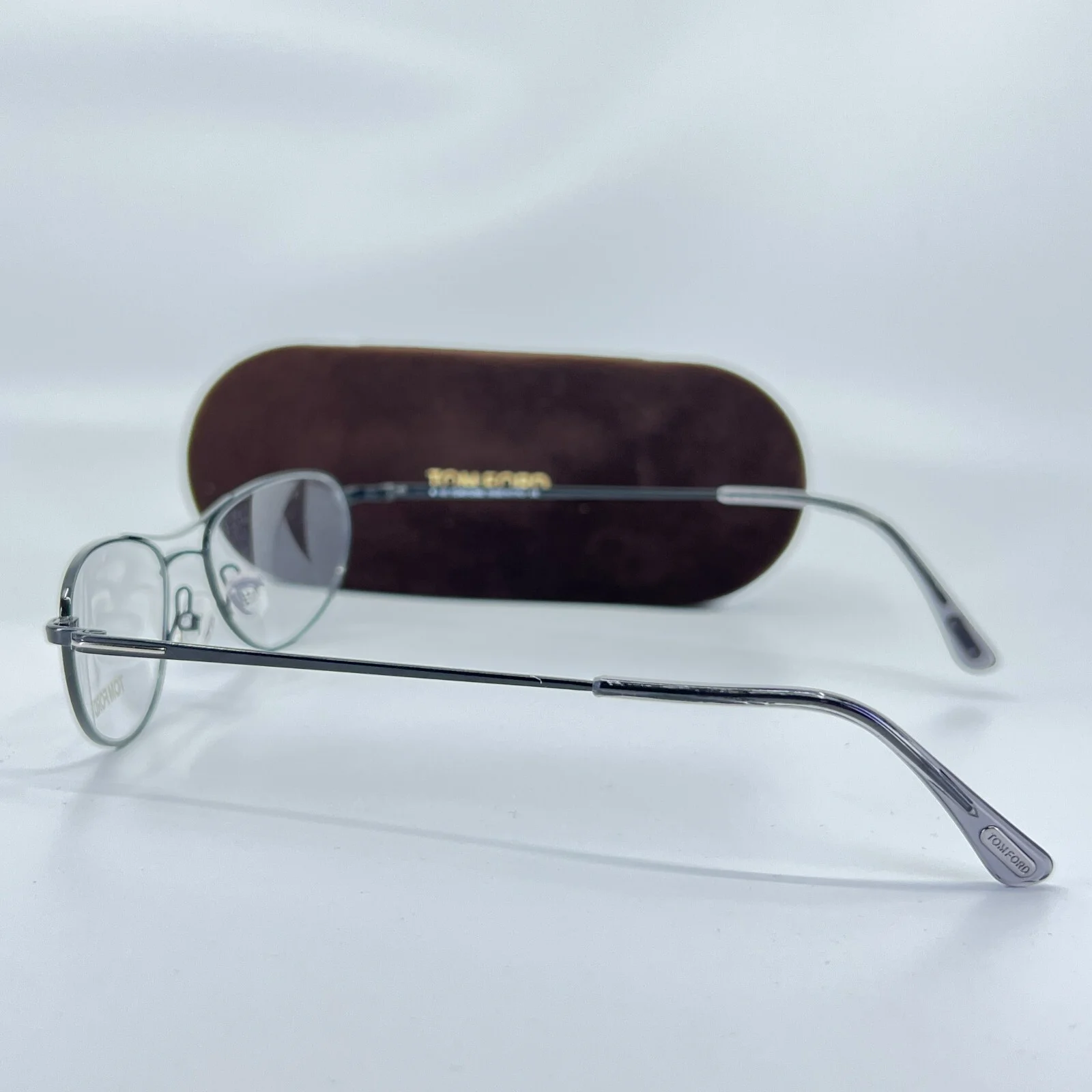 Tom Ford TF5109 001 Gray Oval Full Rim Eyeglasses Frame 51-16 140 mm 3