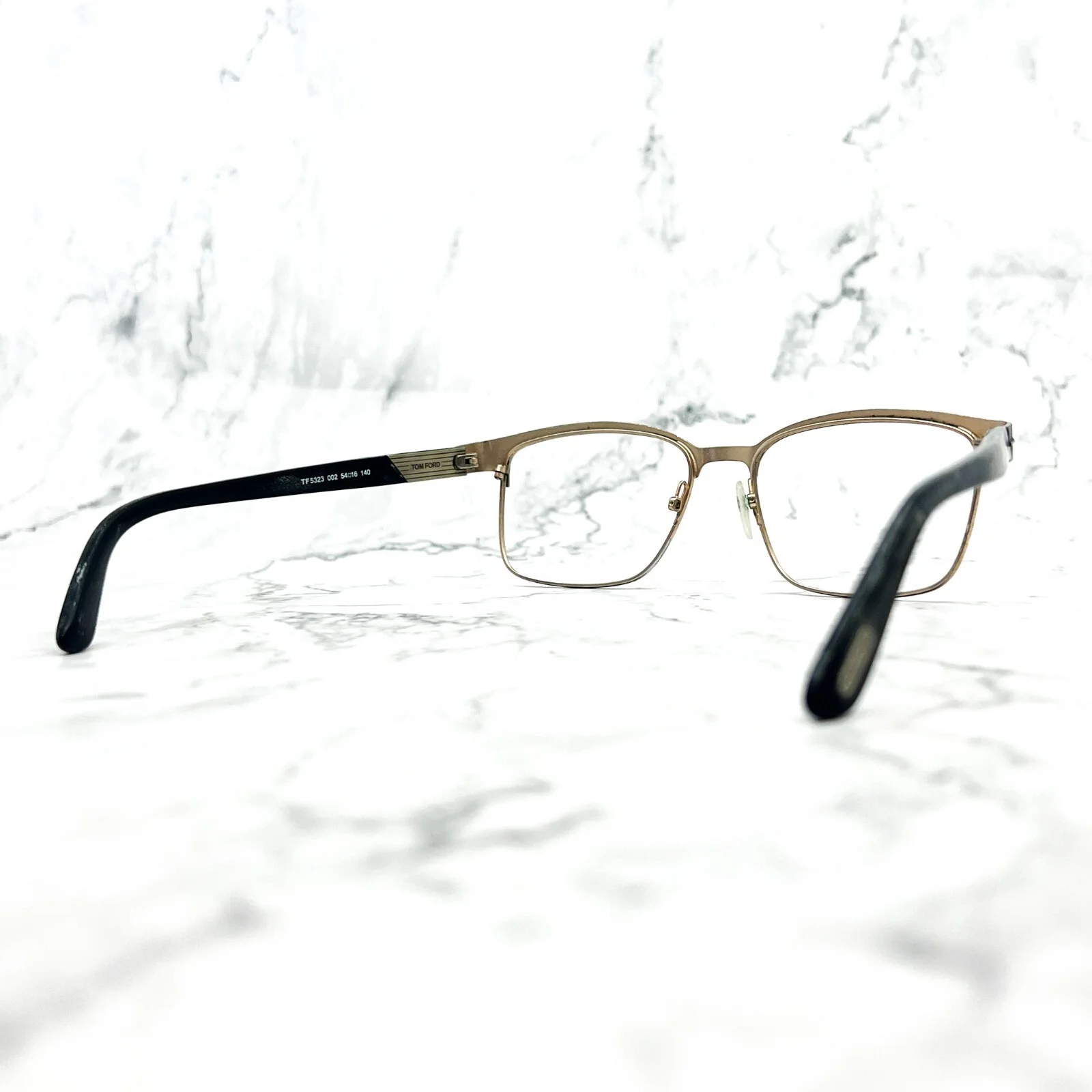 Tom Ford TF5323 002 Eyeglasses Black Gold Full Rim Square Frames 54-16-140 4