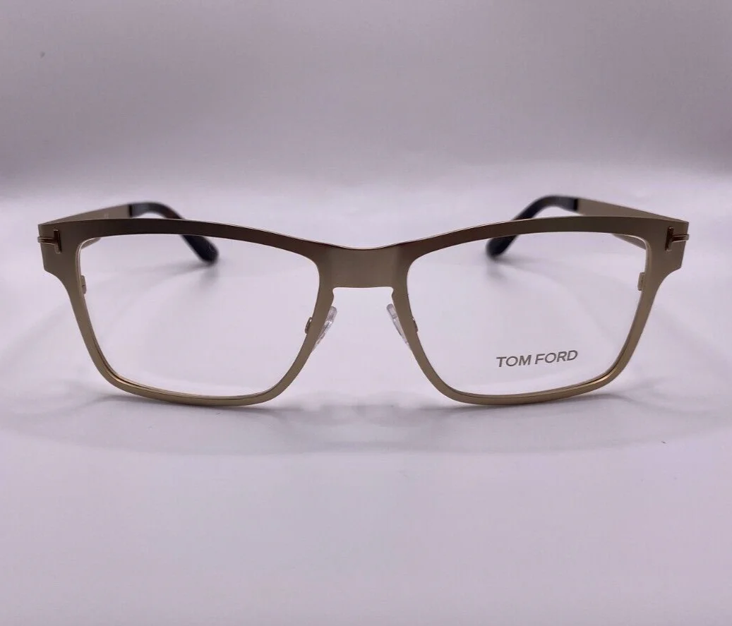 Tom Ford TF5475 32E Matte Gold Havana Eye/Sunglasses Frame 54-17-140 W/Clip On