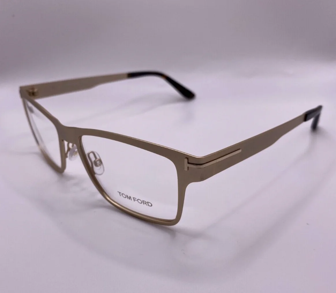 Tom Ford TF5475 32E Matte Gold Havana Eye/Sunglasses Frame 54-17-140 W/Clip On 2