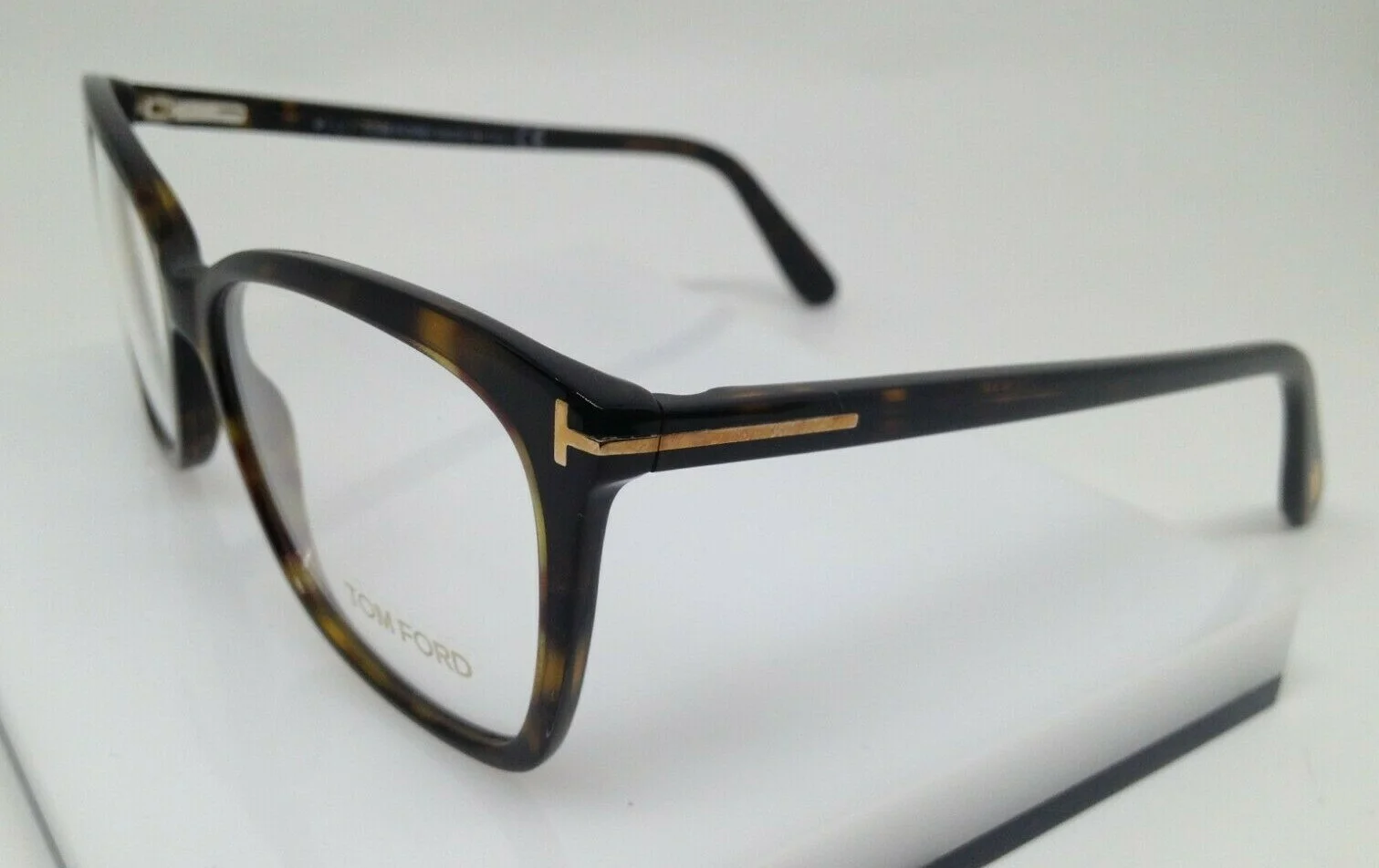 Tom Ford TF5514 Tortoise 052 Cat Eye Eyeglasses Frame 54-15-140 W/Clip On *SD* 2