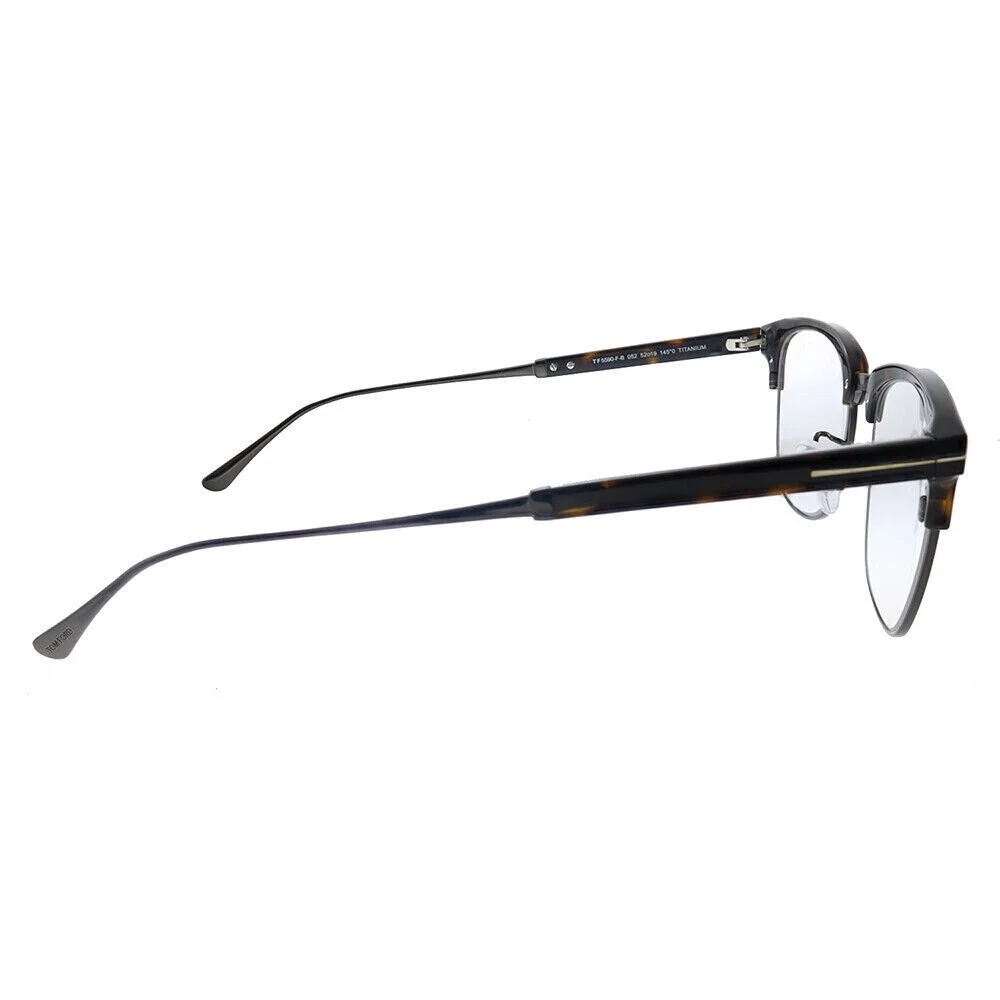 Tom Ford TF5590-F-B Tortoise 052 Plastic Eyeglasses Frame 52-19-145 Blue Block 2
