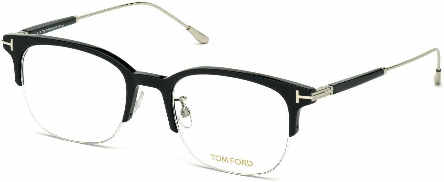 Tom Ford TF5645-D 090 Blue Semi Rim Plastic Eyeglasses Frame 52-21-145 Asian Fit