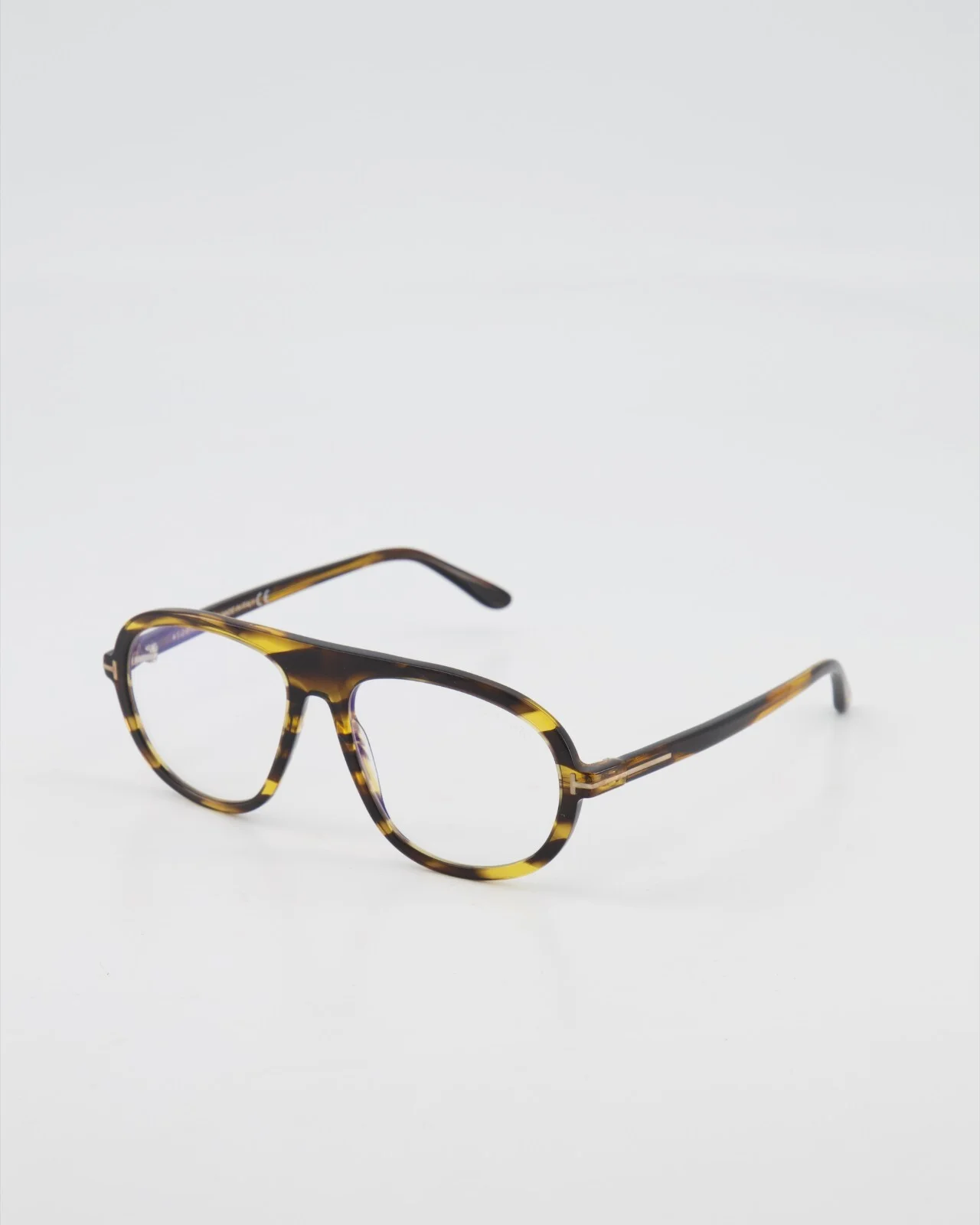 Tom Ford TF5755-B Blonde Tortoise 055 Plastic Optical Eyeglasses Frame 55-16-145 1