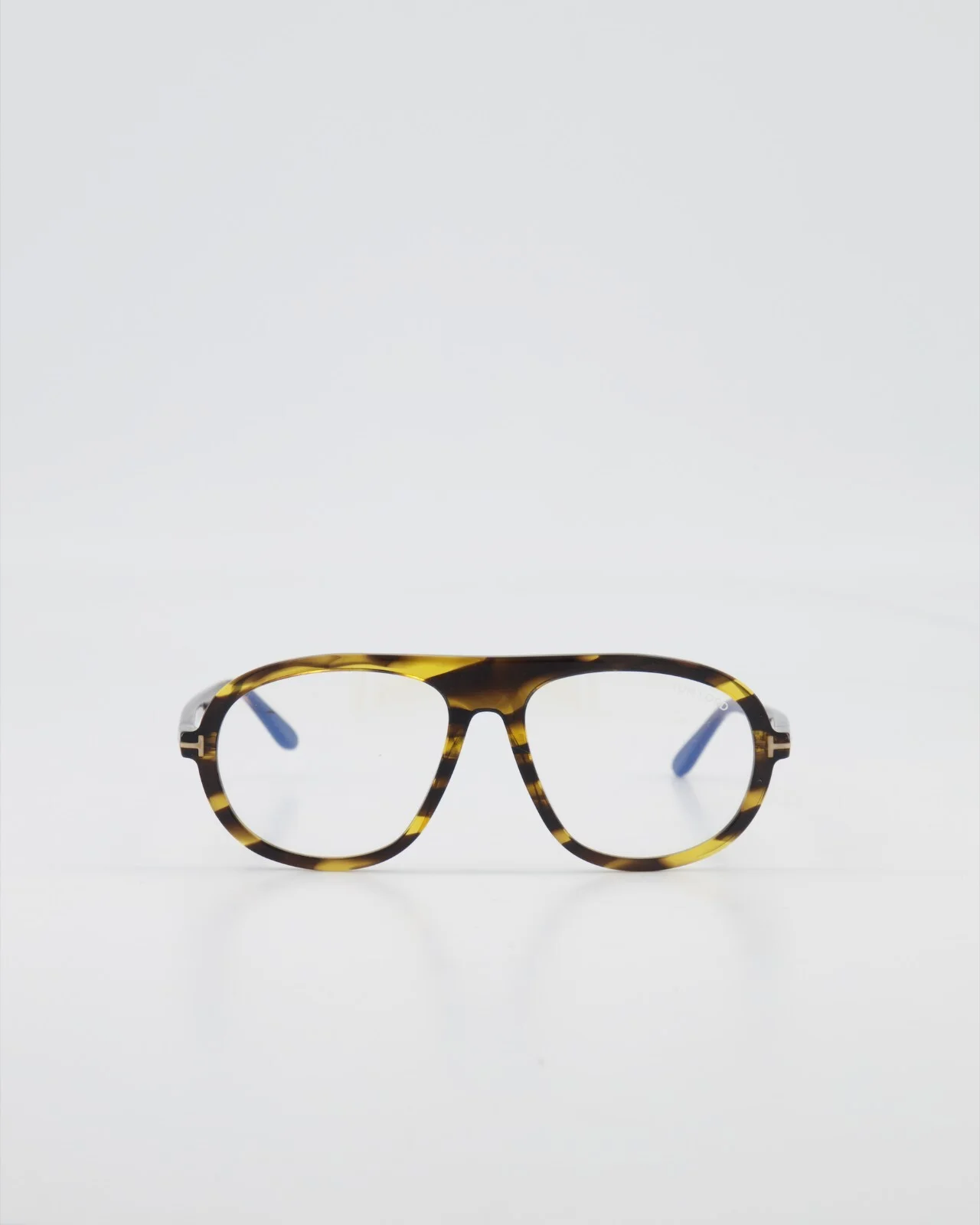 Tom Ford TF5755-B Blonde Tortoise 055 Plastic Optical Eyeglasses Frame 55-16-145 2