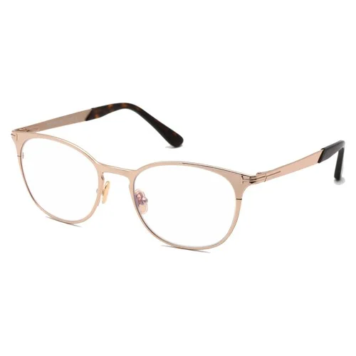 Tom Ford Unisex Eyeglasses Shiny Rose Gold Round Frame, 52 mm FT5732-B 028