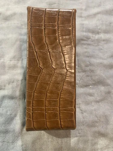 Tommy Bahama Brown Faux Alligator Leather Sunglass Eyeglass Hard Case 4