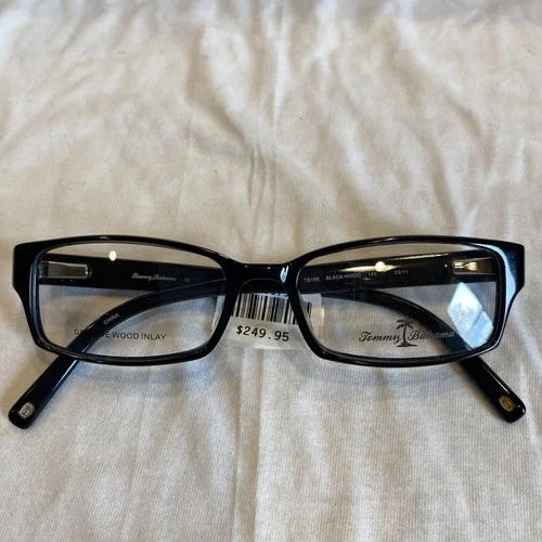 Tommy Bahama TB 166 Black Wood Eyeglasses Frames 53[]17-145