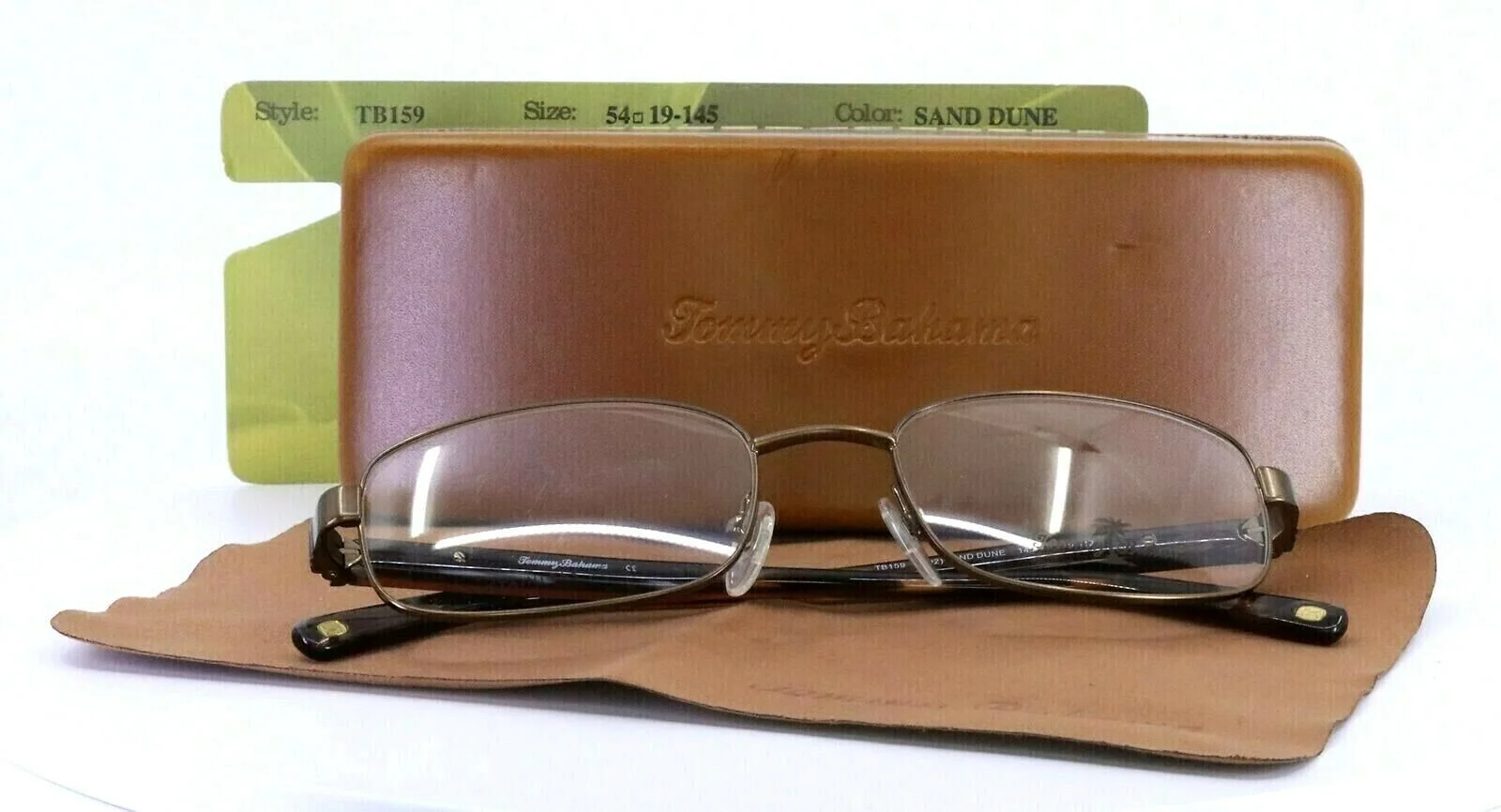 TOMMY BAHAMA TB159 002 Sand Dune Rectangular Mens Full Rim Eyeglasses 54-19-145