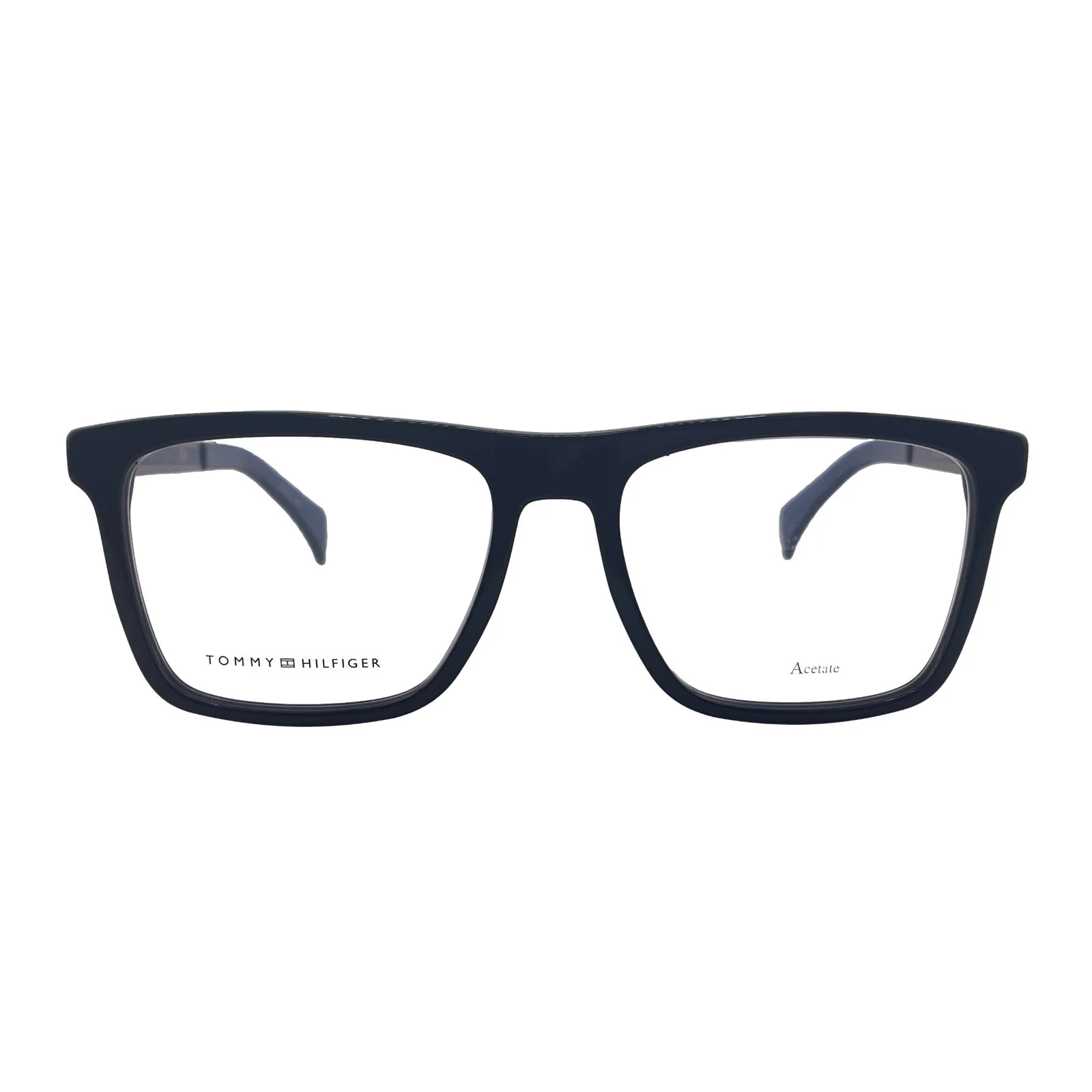 Tommy Hilfiger Black Square Eyeglasses Frames 53mm 17mm 145mm - TH 1436