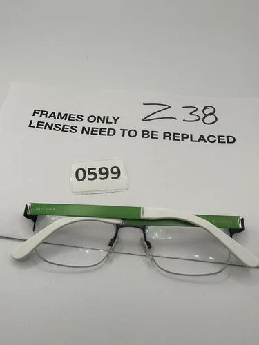 Tommy Hilfiger Eyeglasses Frames TH 1324 OG7 Black Green Square 52-19-145 3