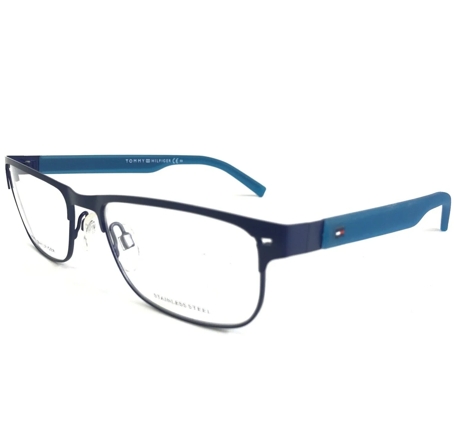 Tommy Hilfiger Eyeglasses Frames TH 1402 R53 Blue Rectangular Full Rim 53-17-140