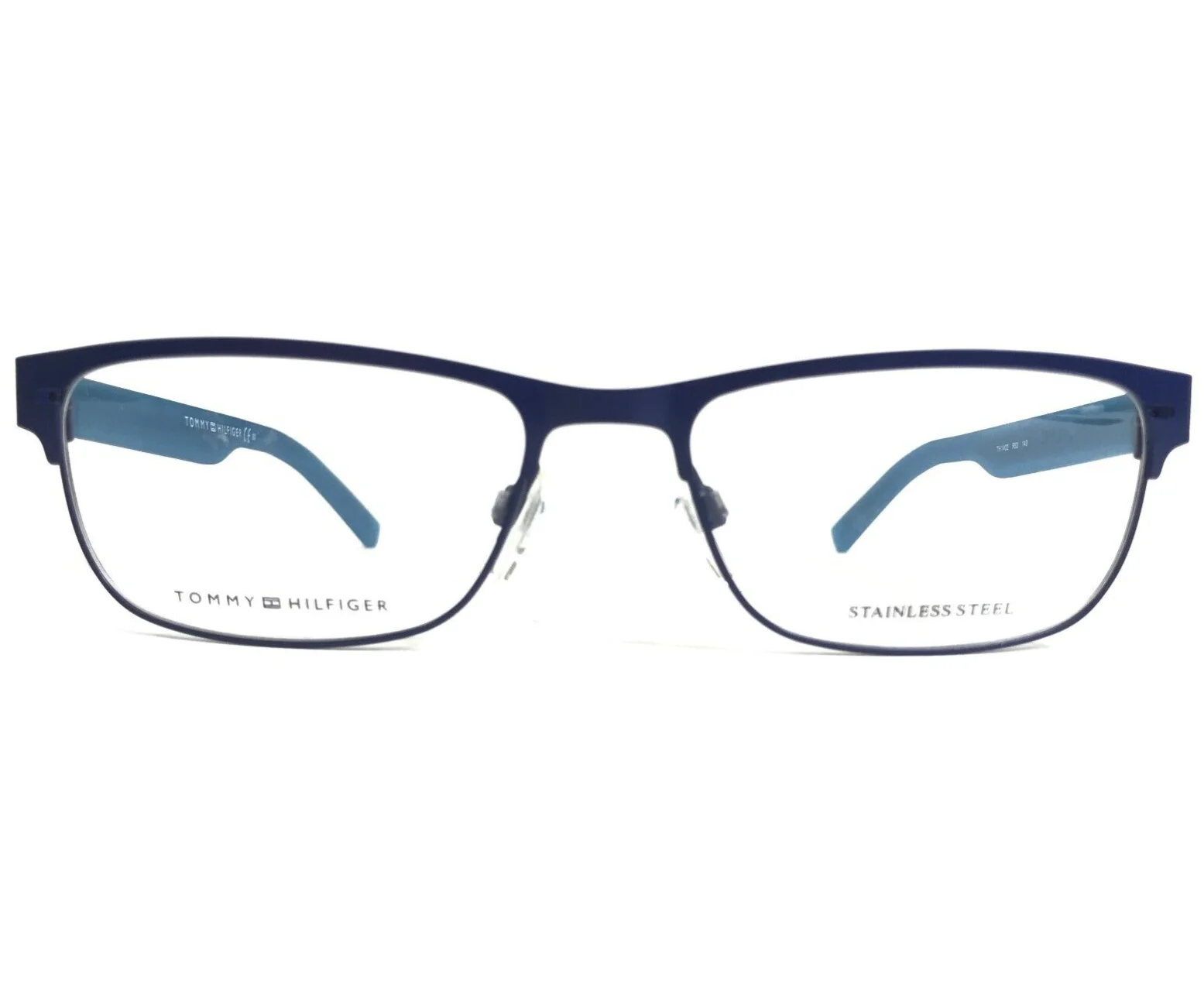 Tommy Hilfiger Eyeglasses Frames TH 1402 R53 Blue Rectangular Full Rim 53-17-140 2