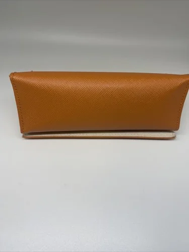 Tony Birch Eyeglasses Case Burnt Orange with Metal Magnetic Snap 6.5 2