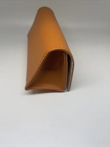 Tony Birch Eyeglasses Case Burnt Orange with Metal Magnetic Snap 6.5 3