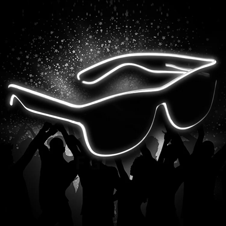 TOP Quality EL Wire Neon Flashing Rayband Rave Glasses- For less. Ships FREE! 4