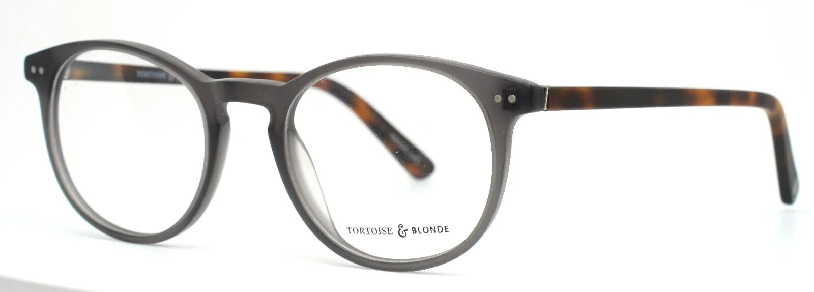 TORTOISE AND BLONDE Paolo Matte Graphite Tortoise Womens Eyeglasses 49-20-145