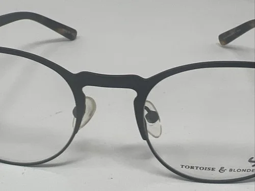 Tortoise & Blonde Elliot Matte Black 49/19-145 Eyeglass Frames CC21 3