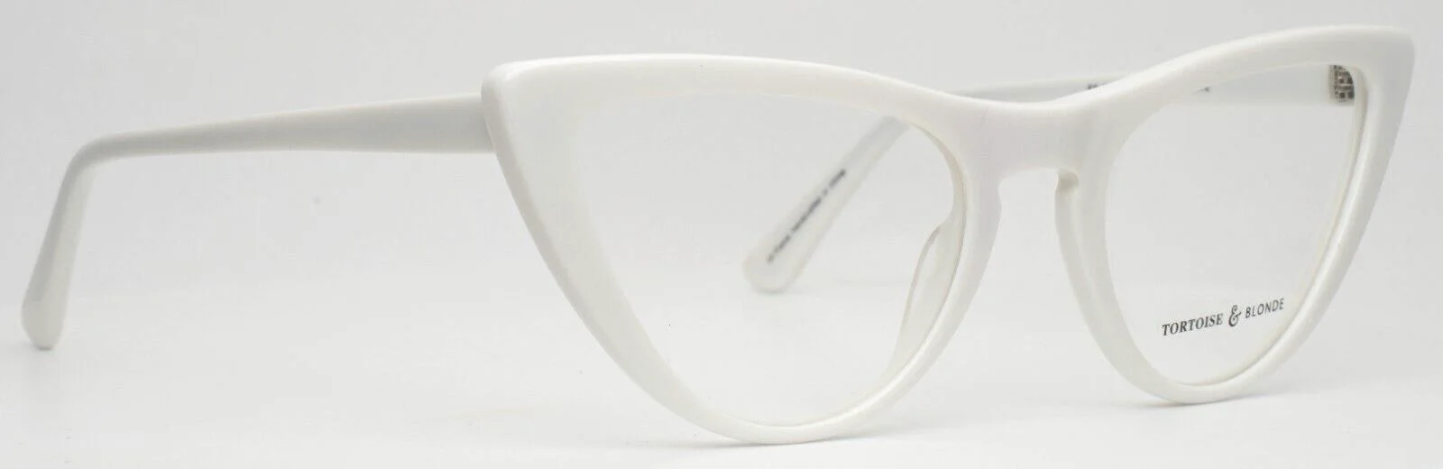 TORTOISE & BLONDE ES822 White Womens Cat Eye Full Rim Eyeglasses 53-21-150 B:40 3