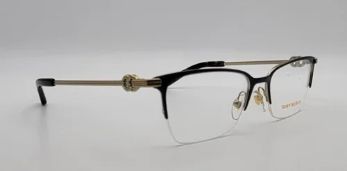 Tory Burch TY1068 Gold and Brown Half Rim Rectangle Women