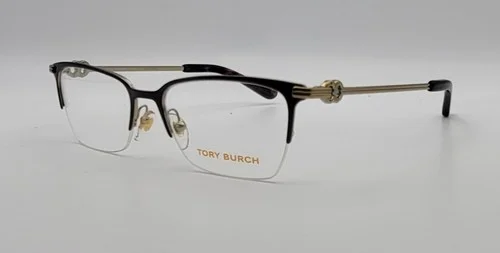 Tory Burch TY1068 Gold and Brown Half Rim Rectangle Women 3