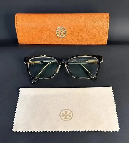 Tory Burch TY2064 Crystal Tortoise Square Full Rim Rx Eyeglass Frames 50-16-135