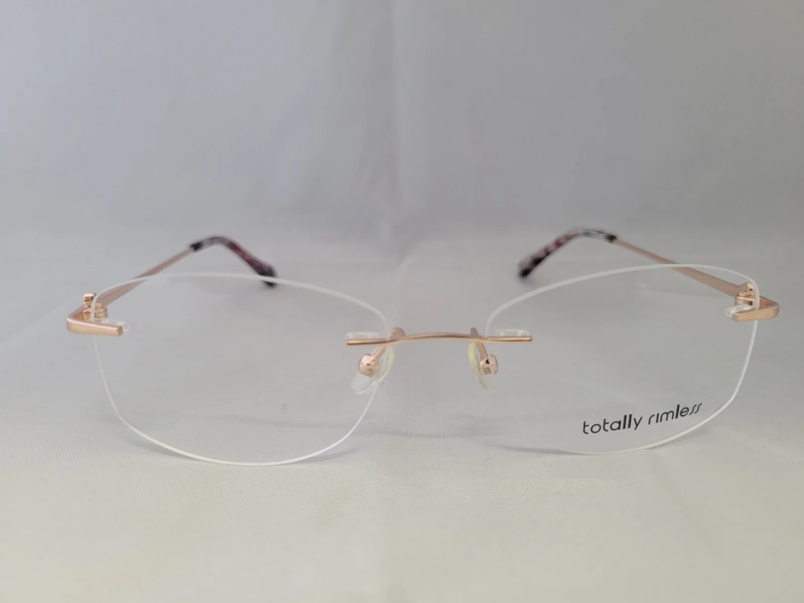 Totally Rimless TR301 Trinity Rose Gold Rimless Eyeglasses 52-17-135