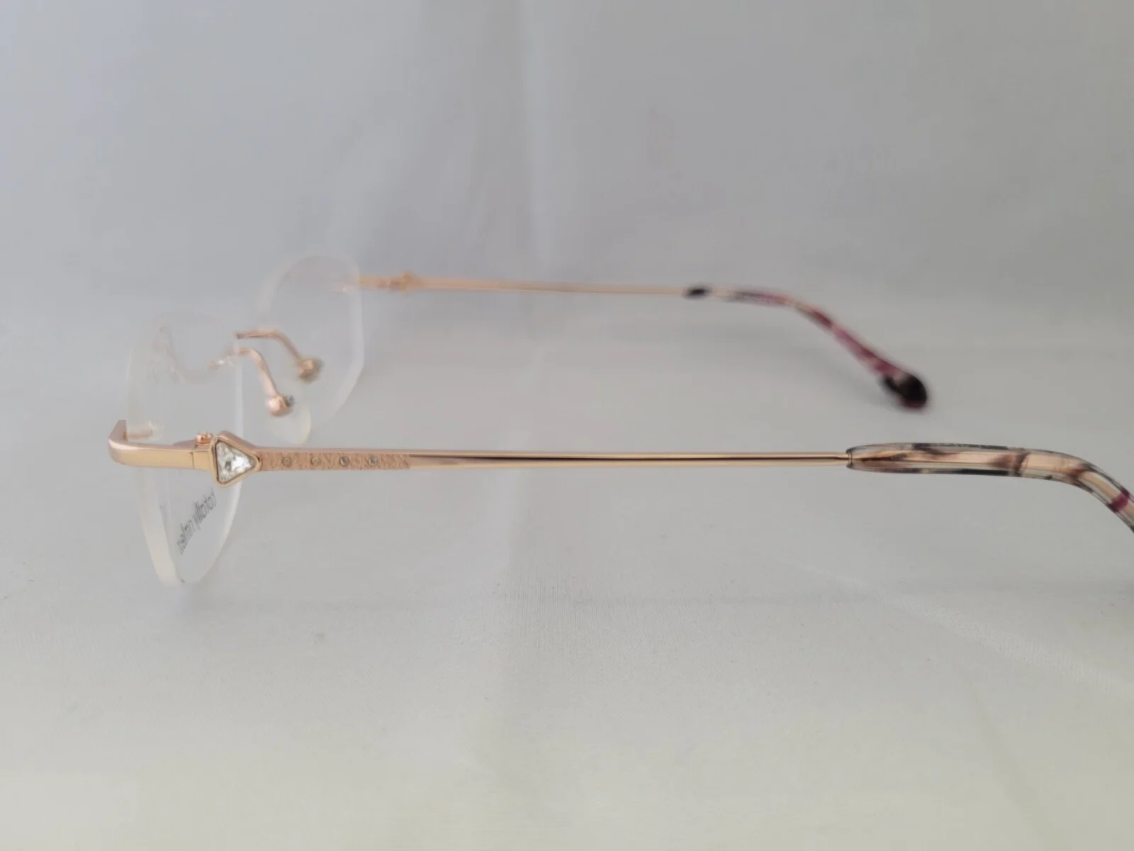 Totally Rimless TR301 Trinity Rose Gold Rimless Eyeglasses 52-17-135 2