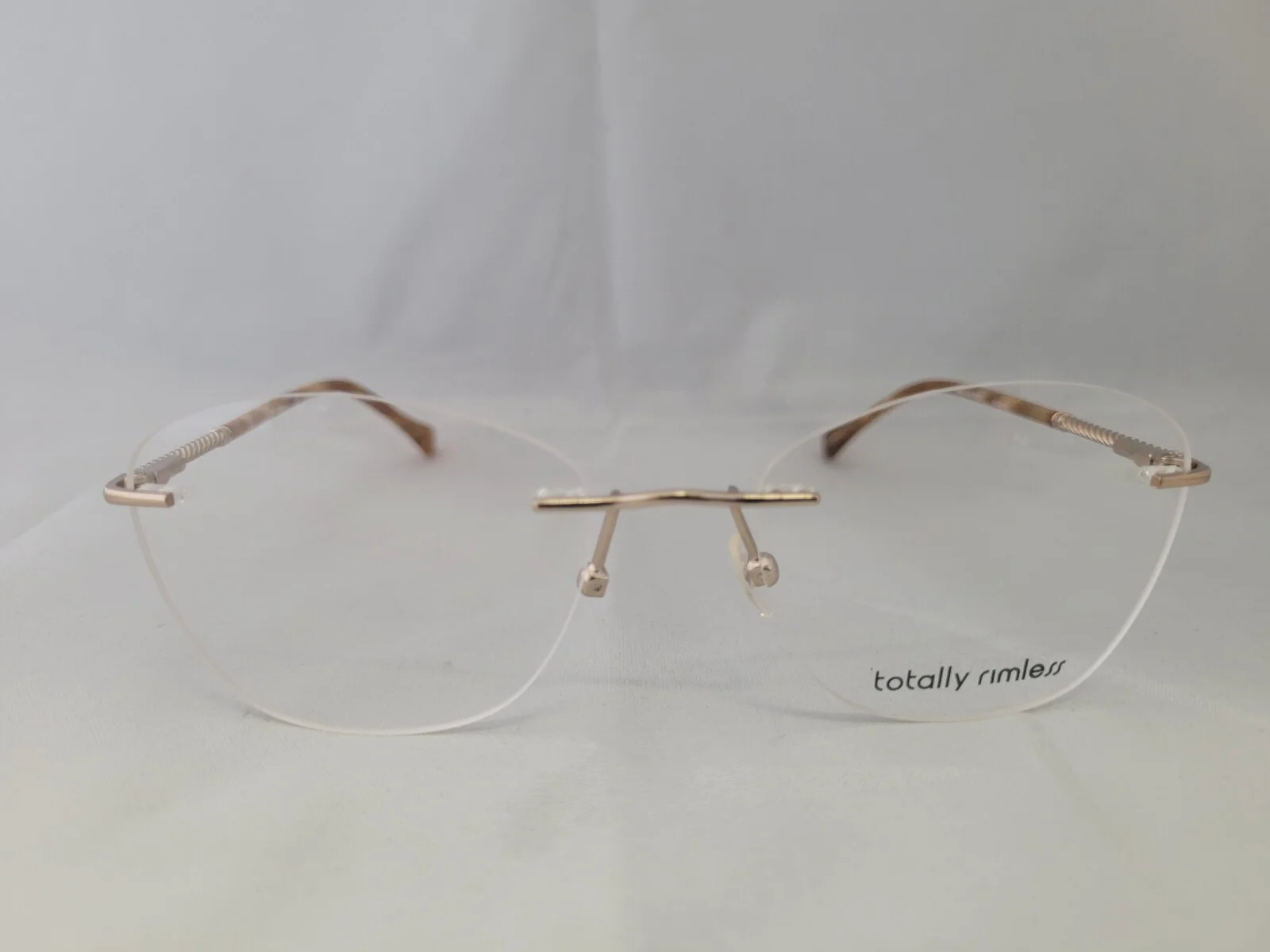 Totally Rimless TR303 Milano Rose Gold Rimless Eyeglasses 52-18-135