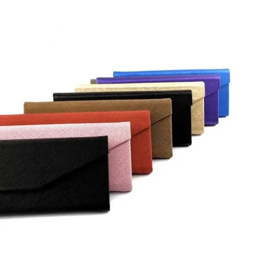 Triangular Hard Folding Eyeglass Case Hard Glasses Sunglasses (BROWN) 3