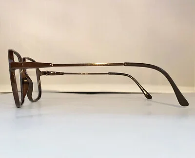 TRUE VINTAGE BELLE QUALITE ELAN AMBER EYEGLASS FRAMES NOS KOREA 56mm & 58mm 4