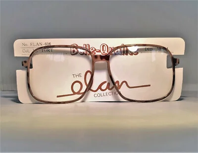 TRUE VINTAGE BELLE QUALITE ELAN LIGHT TORTOISE EYEGLASS FRAMES NOS KOREA 3