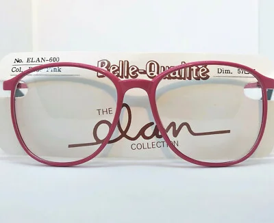 True Vintage Belle Qualite Elan Rose Pink P3 Eyeglass Frames NOS Korea 57mm 3