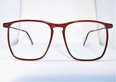 True Vintage Elan Sleek & Large Red Amber Eyeglass Frames Women