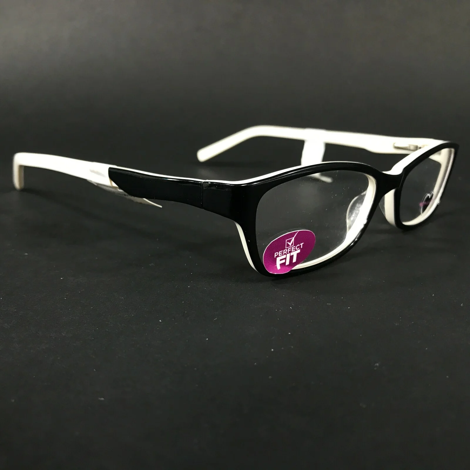 Truth & Love T&L 09 COL 90 Eyeglasses Frames Black White Rectangular 53-16-140 3