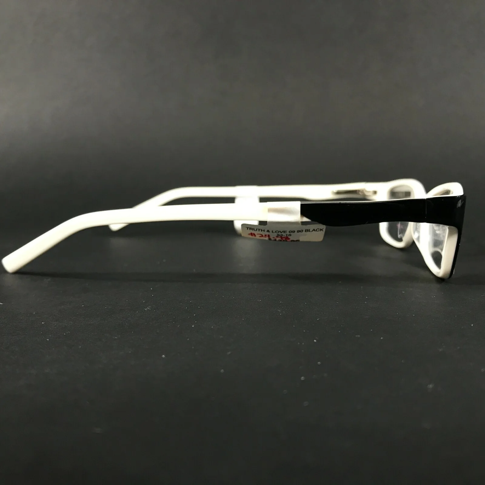 Truth & Love T&L 09 COL 90 Eyeglasses Frames Black White Rectangular 53-16-140 4
