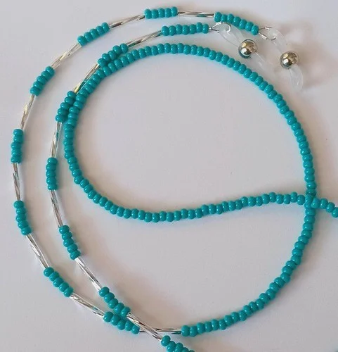 TURQUOISE & LIQUID SILVER Eyeglass Chain 27 2