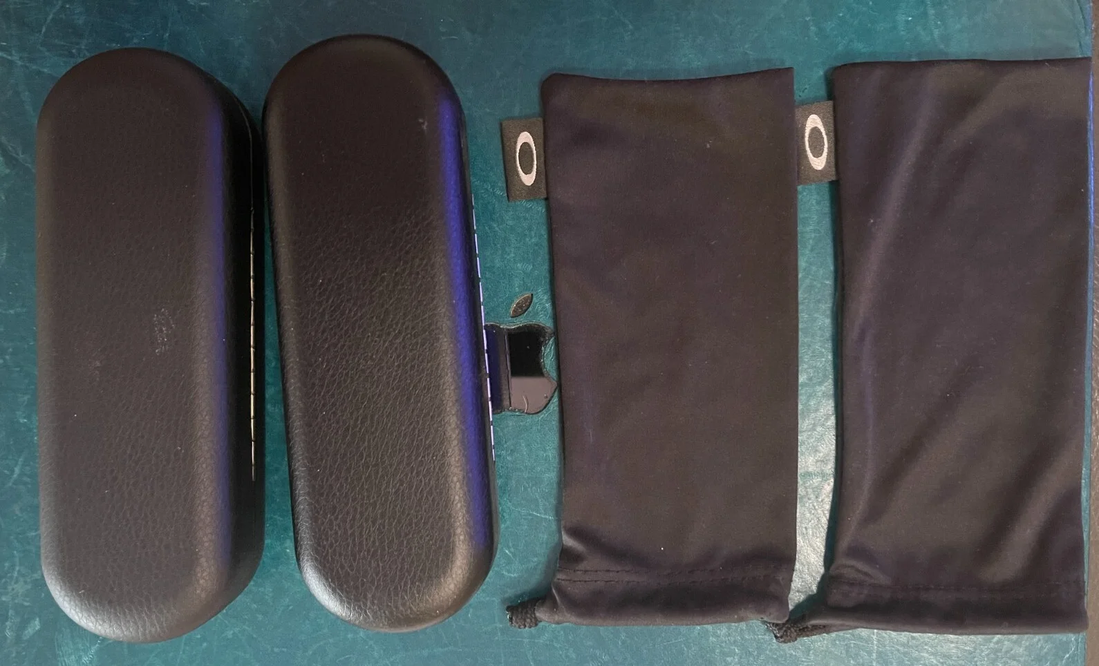 Two (2) Hard Cell Eyeglasses Glasses Case with cloth wiper/bag