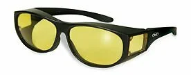 Two (2) Pairs Escort Safety Glasses Fits Over Most Eyeglasses Yellow Lenses 3