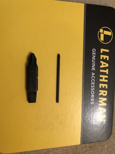 Two Leatherman Bits, 1 Combo Screwdriver & 1 Eyeglass, new Wave+ ID License Case 3