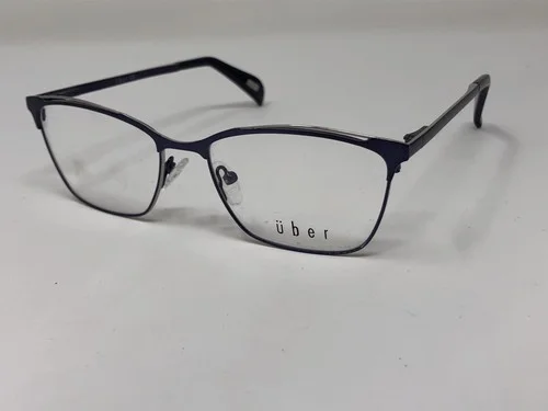 UBER “POLARIS” Eyeglasses Frame 53-16-135 Navy Blue/Silver Matte BU26
