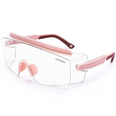 UKNOW Safety Goggles Over Glasses Safety Glasses Over Eyeglasses Anti Fog Cle...