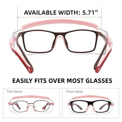 UKNOW Safety Goggles Over Glasses Safety Glasses Over Eyeglasses Anti Fog Cle... 2