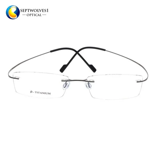 Ultra Light Flexible Screwless β-Titanium Rimless Optical Eyeglass Frames Unisex 3
