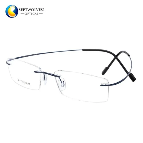 Ultra Light Flexible Screwless β-Titanium Rimless Optical Eyeglass Frames Unisex 4