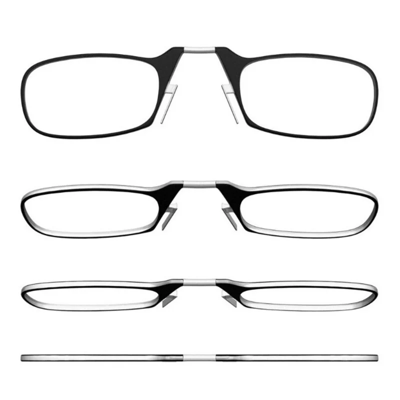 Ultra Thin Reading Glasses Nose Clip Optics Presbyopic +1.0 +1.5 +2.0 +2.5 +3.0 4