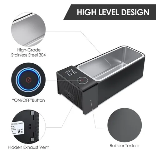 Ultrasonic Cleaner 600ml Low Noise Wash Machine for Cleaning Eyeglasses Jewelry 4